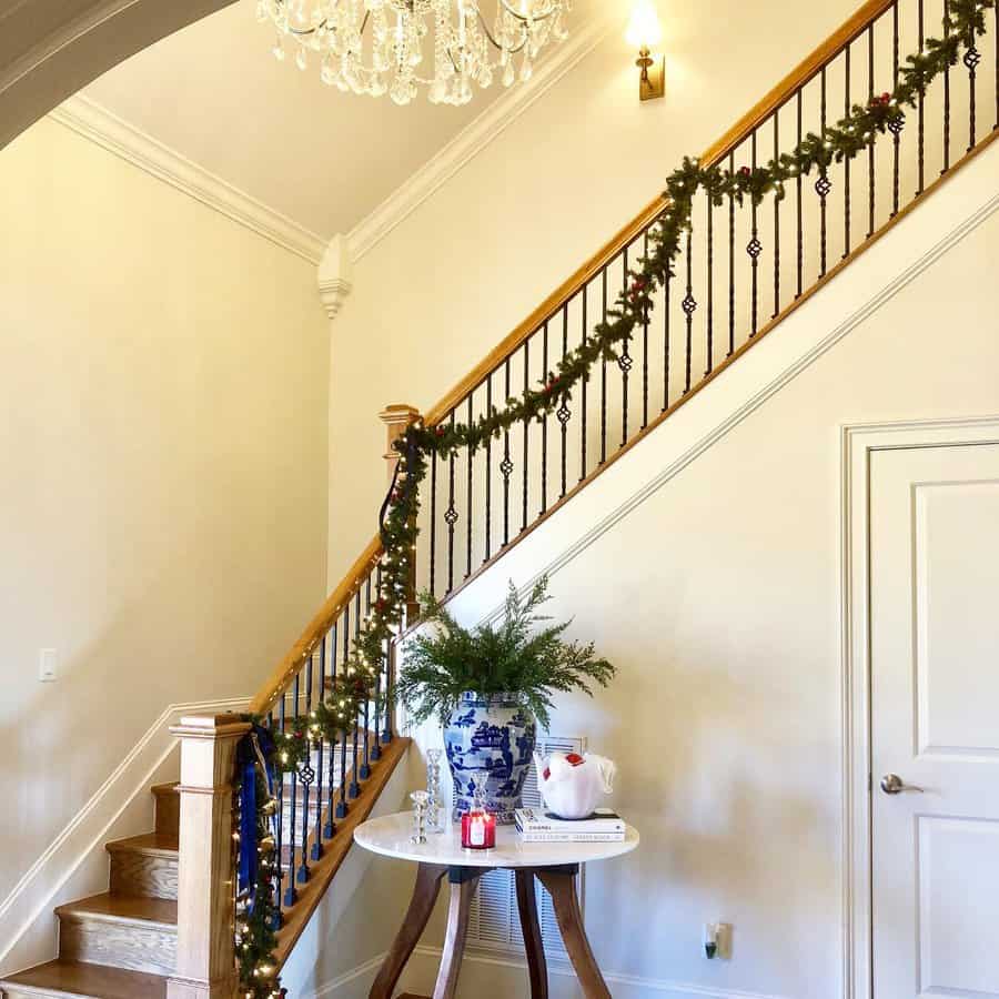 Foyer Christmas Decorating Ideas Jamiewrightdesign