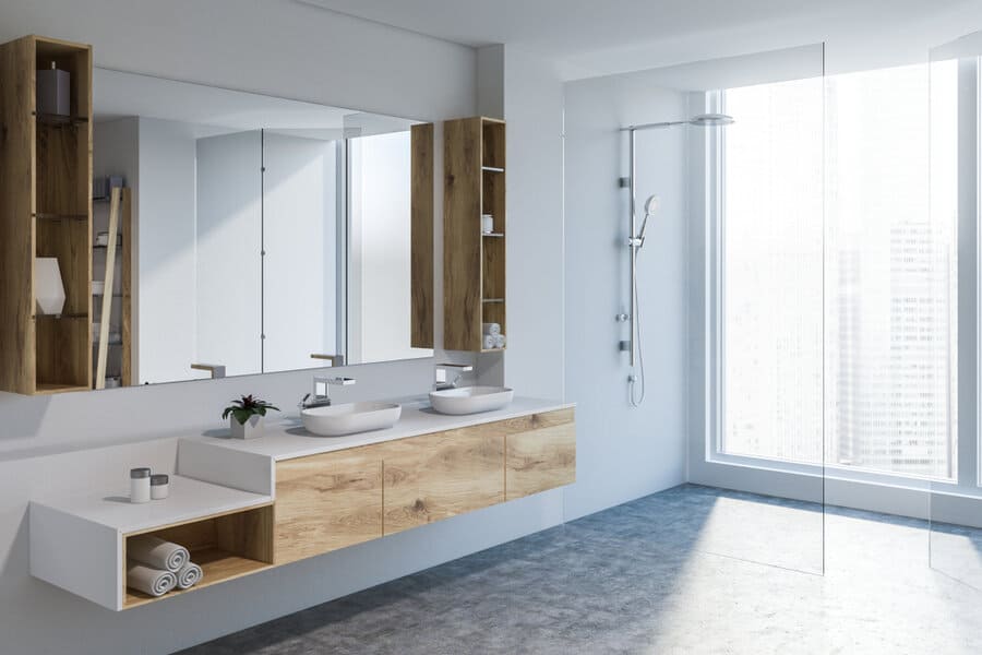 Frameless Bathroom Mirror Ideas