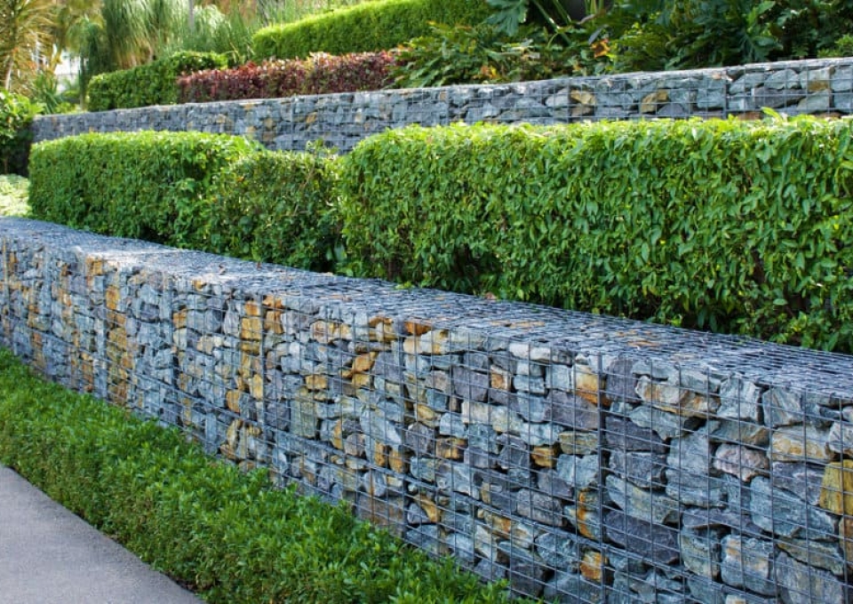 Gabion Wall Inexpensive Retaining Wall Ideas