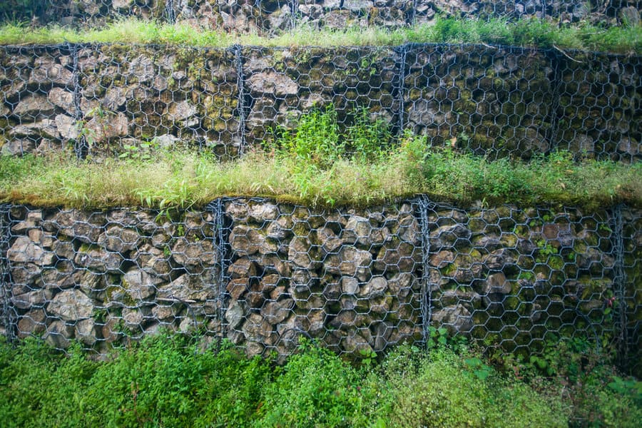 Gabion Wall Inexpensive Retaining Wall Ideas