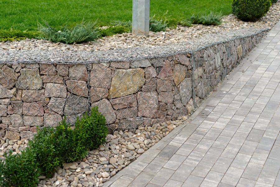 Gabion Wall Inexpensive Retaining Wall Ideas