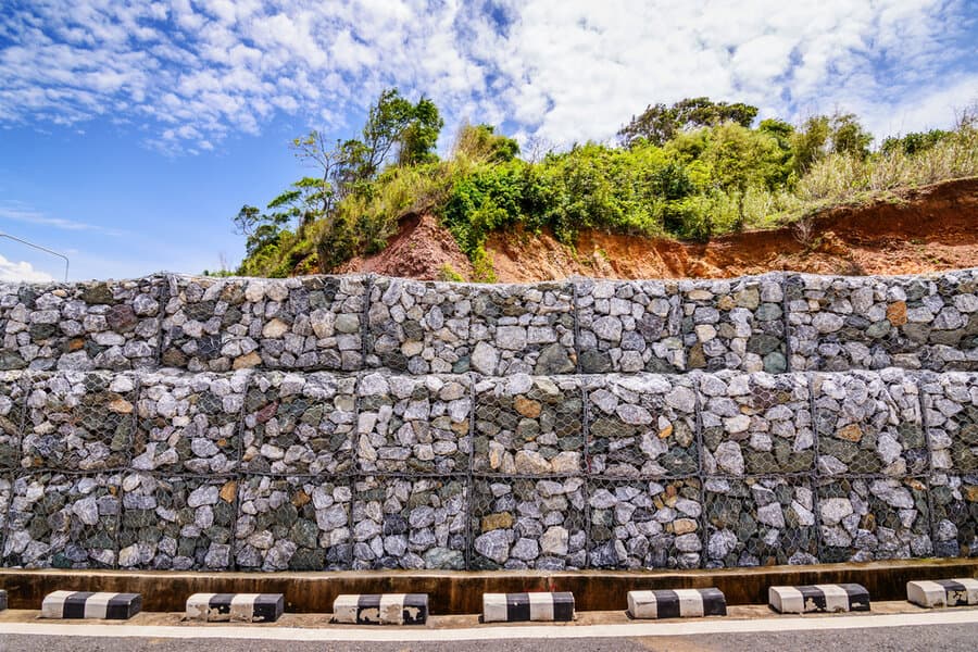 Gabion Wall Inexpensive Retaining Wall Ideas