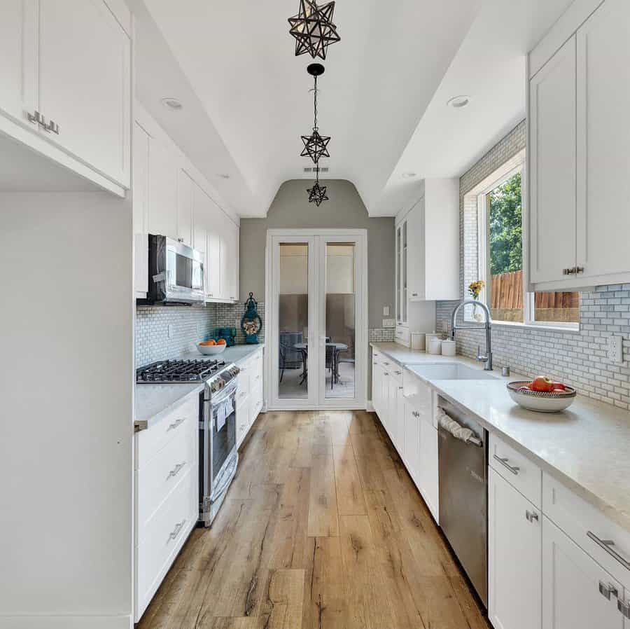 Galley White Kitchen Ideas Dandi Lane