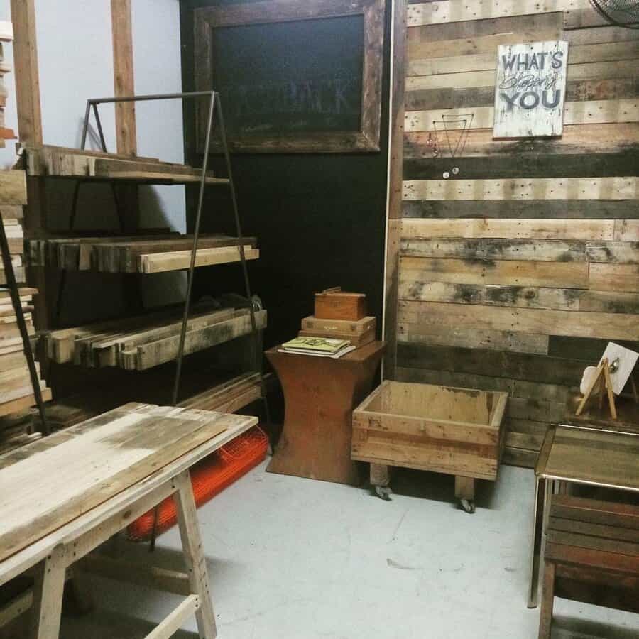 Garage Pallet Wall Ideas Flashback Studio Sg