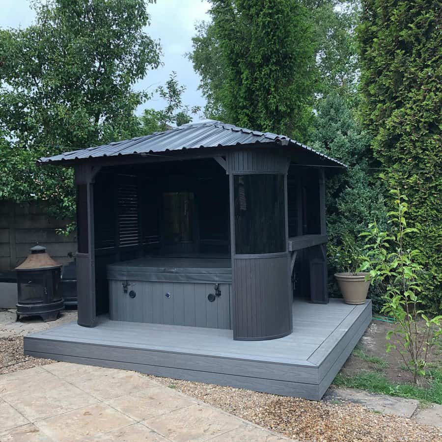 Gazebo Hot Tub Deck Ideas Innerliving Mcr