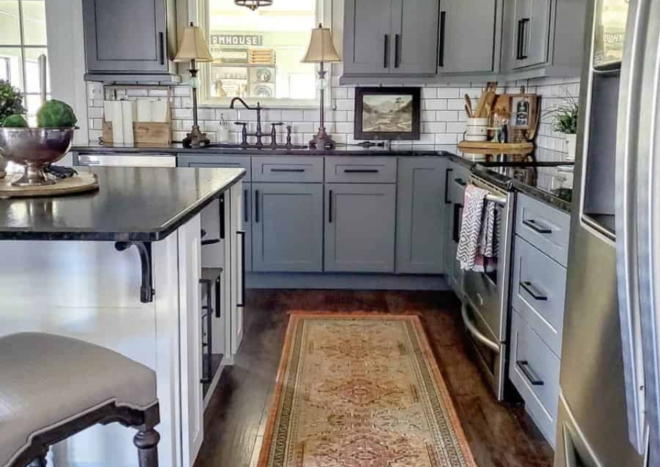 Gray Cabinets Kitchen Ideas B Allen Southern Styled