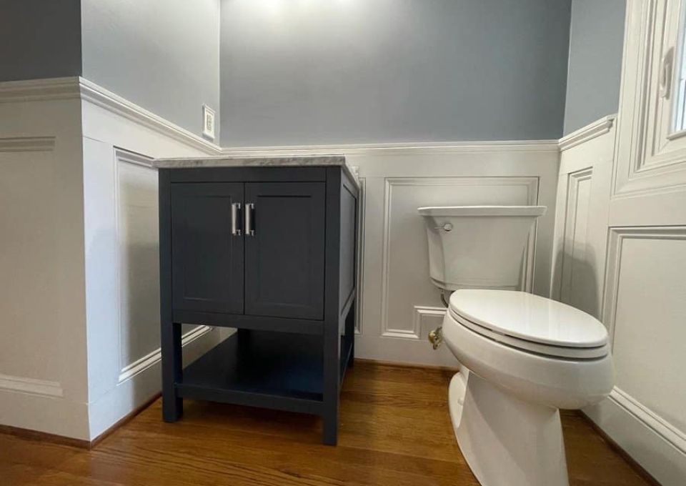 Gray Half Bathroom Ideas Bobby Tables