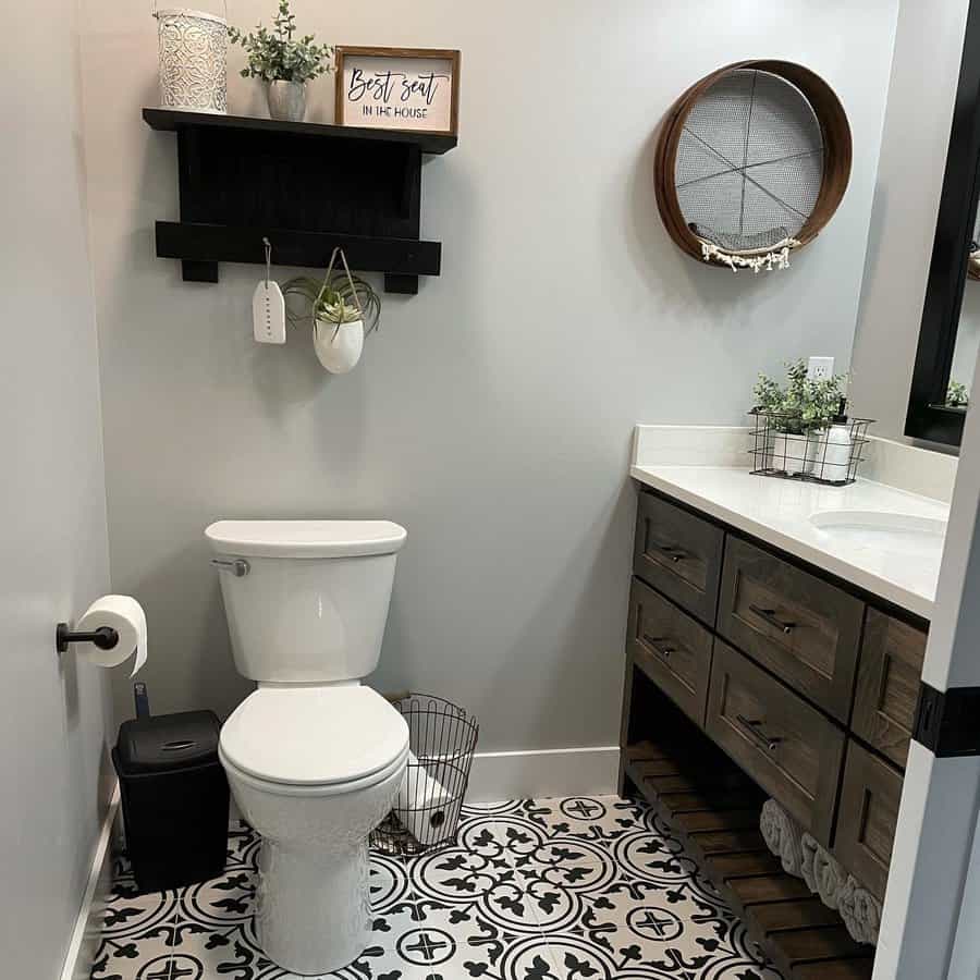 Gray Half Bathroom Ideas Buildingmyfarmhouse