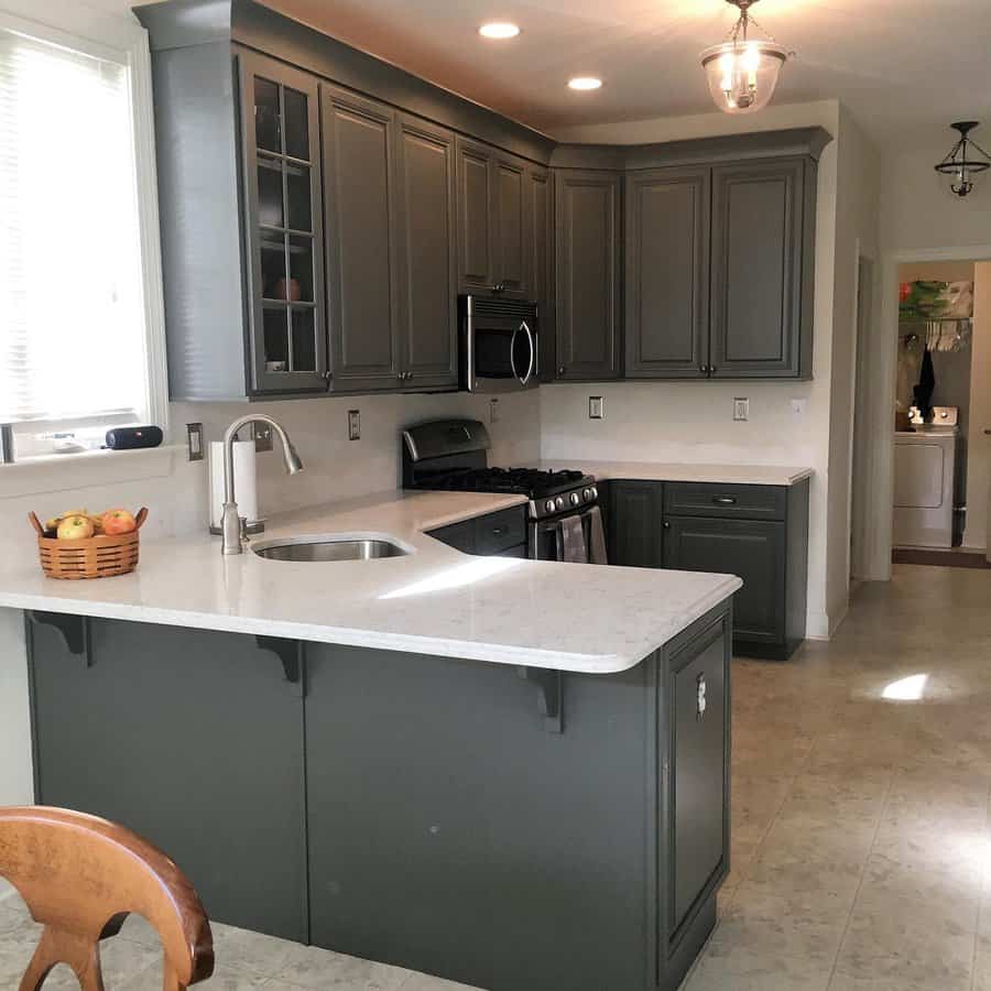 Gray Painted Kitchen Cabinet Ideas Marklauren