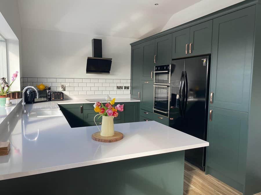 Green Painted Kitchen Cabinet Ideas Kitchen World Ireland