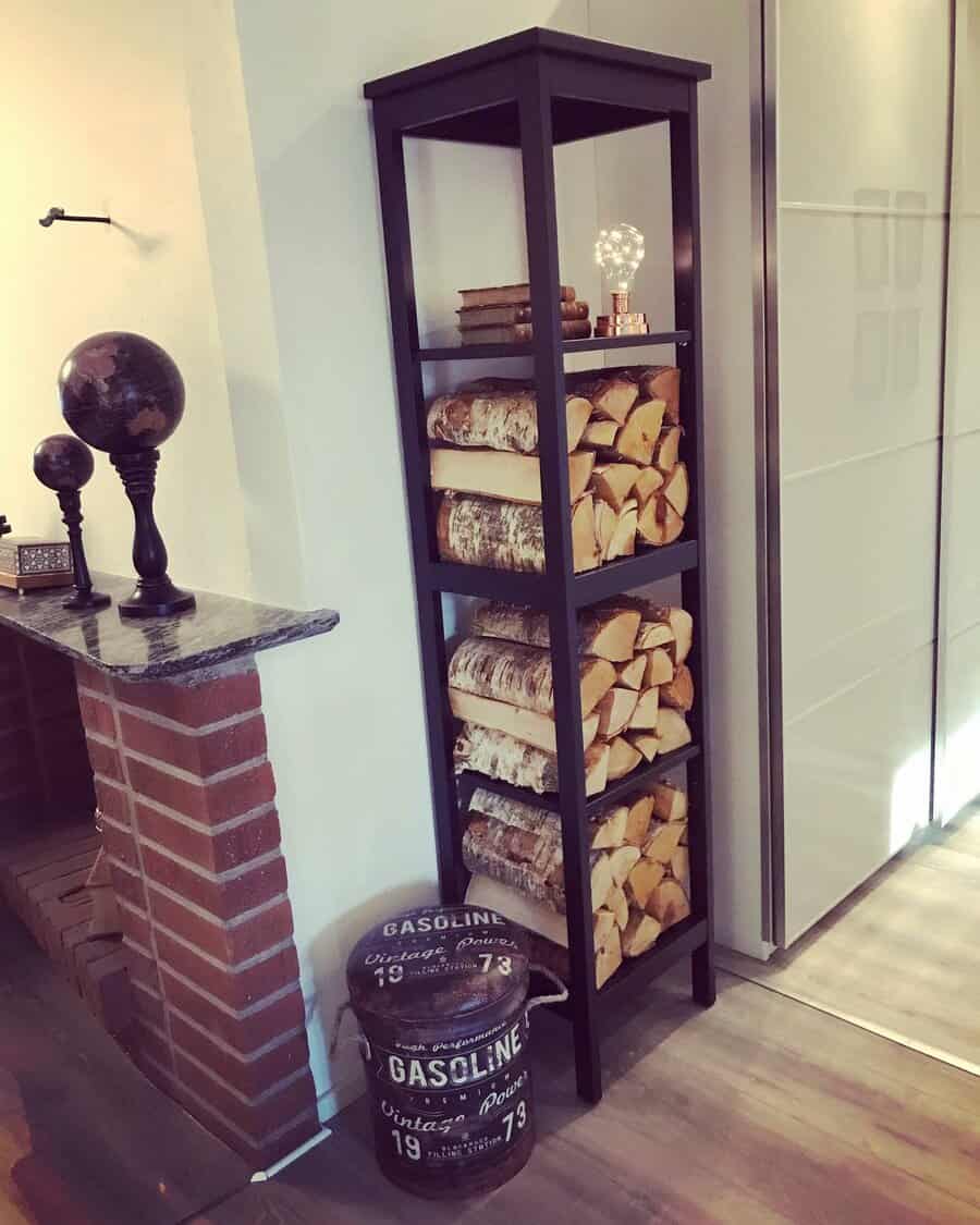 Indoor Firewood Storage Ideas Anneliezimmer