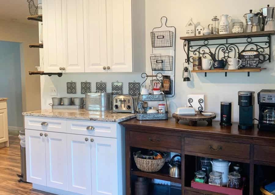 Kitchen Coffee Bar Ideas Theloveforprettythings