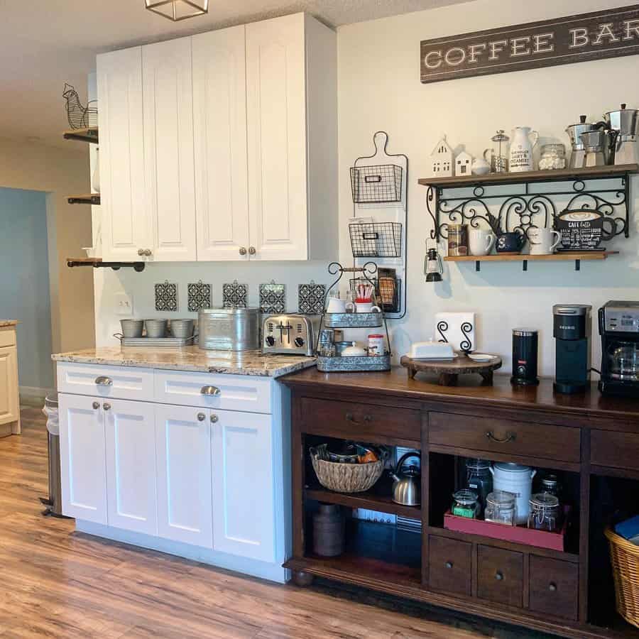 Kitchen Coffee Bar Ideas Theloveforprettythings