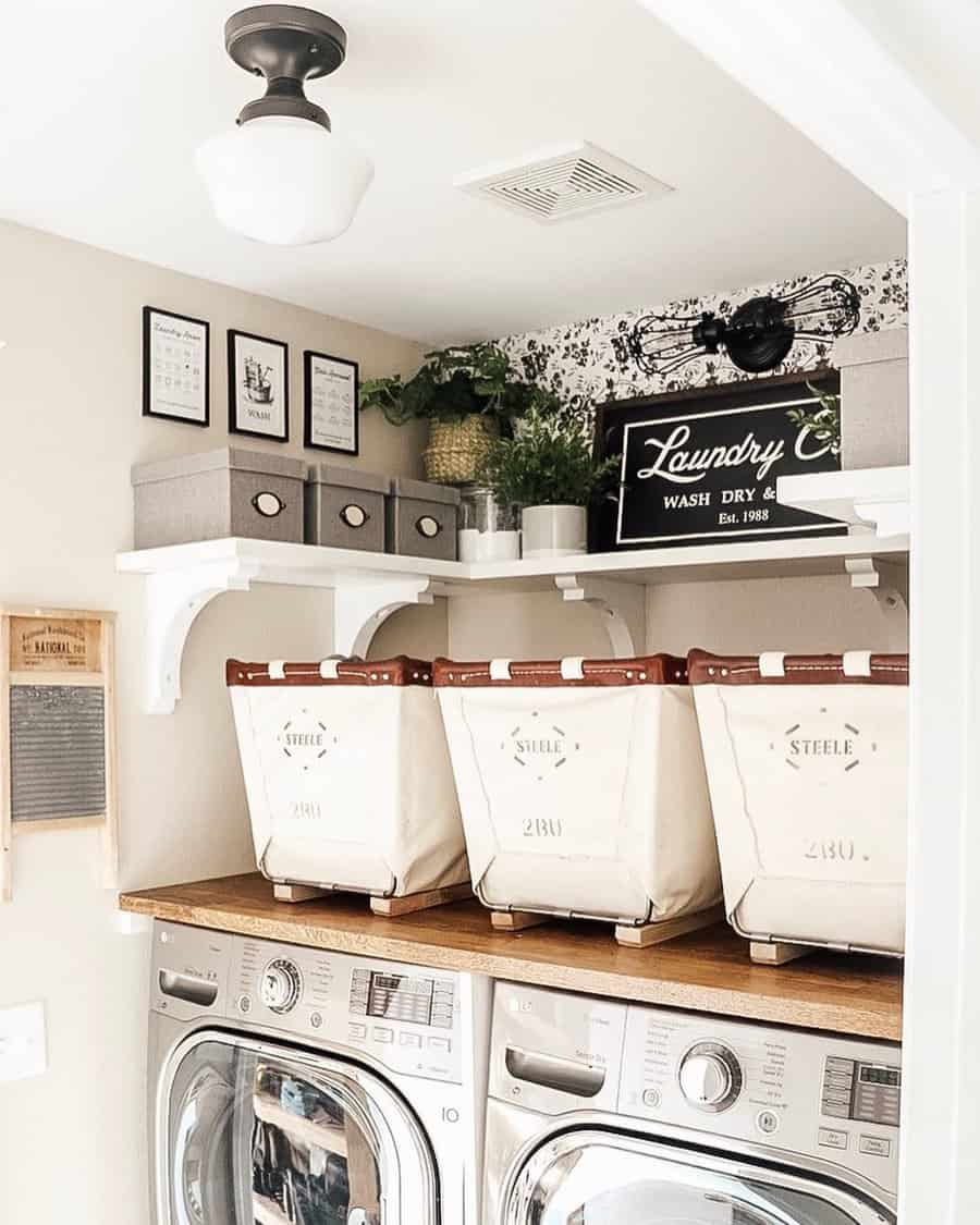 Laundry Storage Ideas For Small Spaces Freshfarmhousefeels