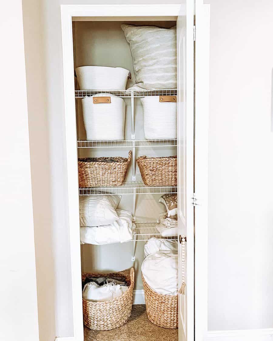 Linen Bathroom Closet Ideas Ourhappyfarmhouse