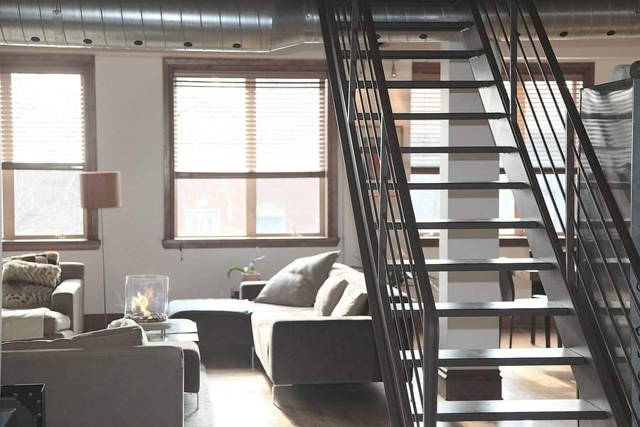 Loft Industrial Living Room Ideas