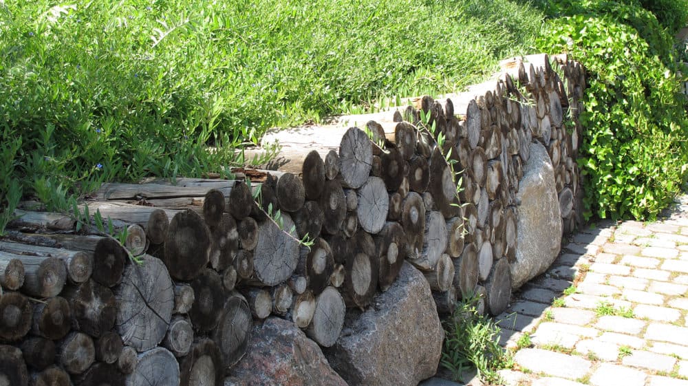 Logs Inexpensive Retaining Wall Ideas