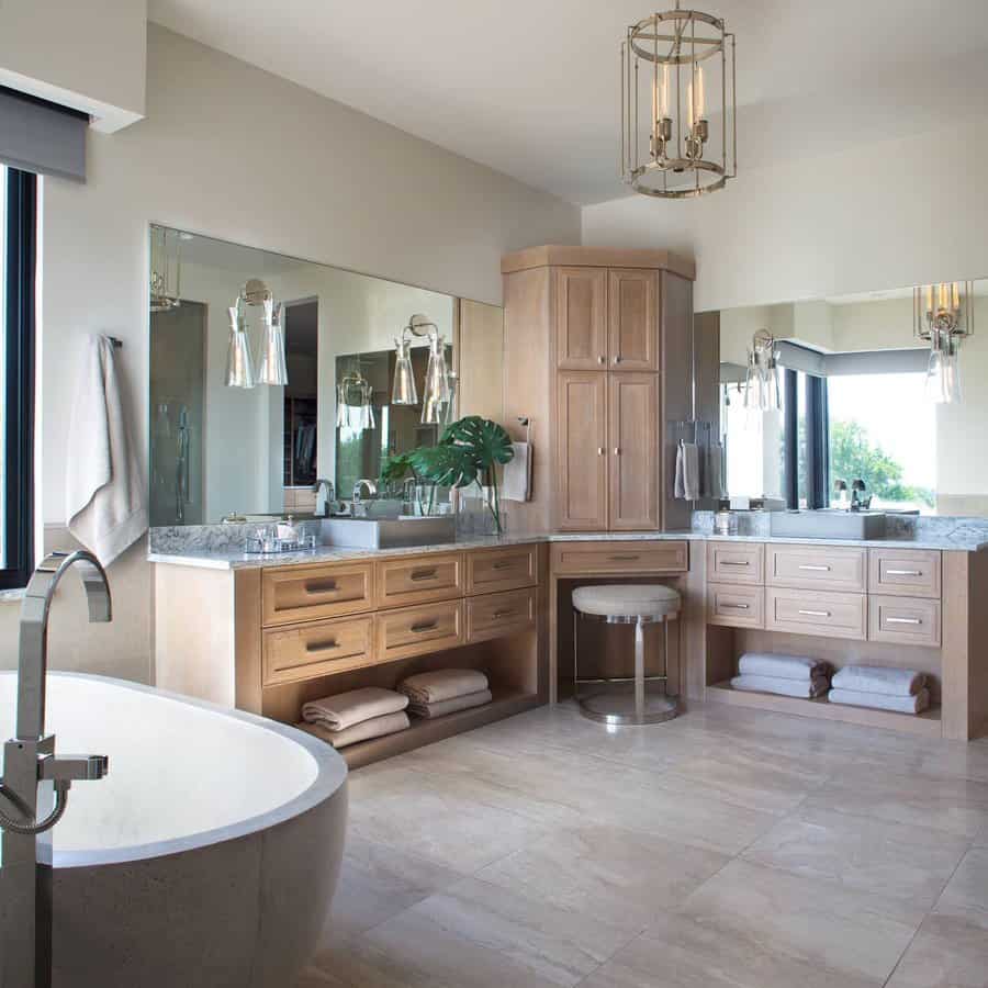 Master Bathroom Lighting Ideas Kimlayneinteriors