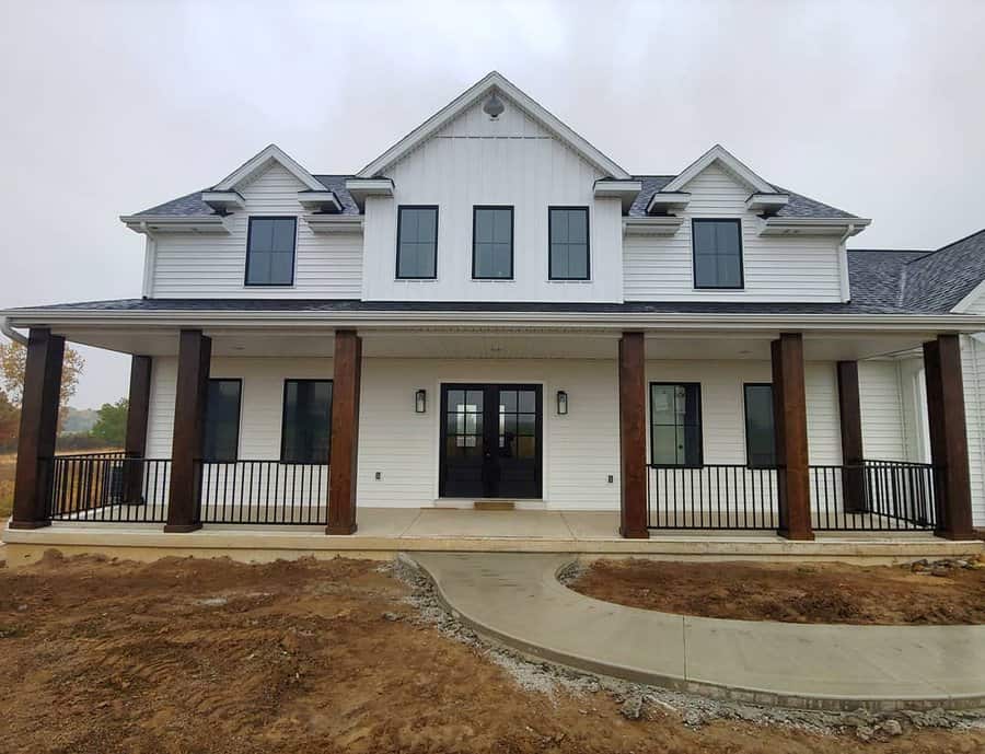 Metal Front Porch Railing Ideas Mcduffee Modernfarmhouse