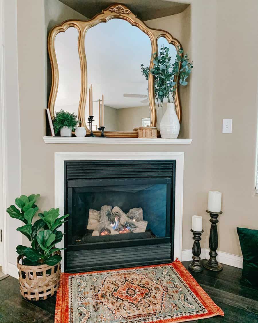 Mirror Fireplace Mantel Ideas Kaylarleal