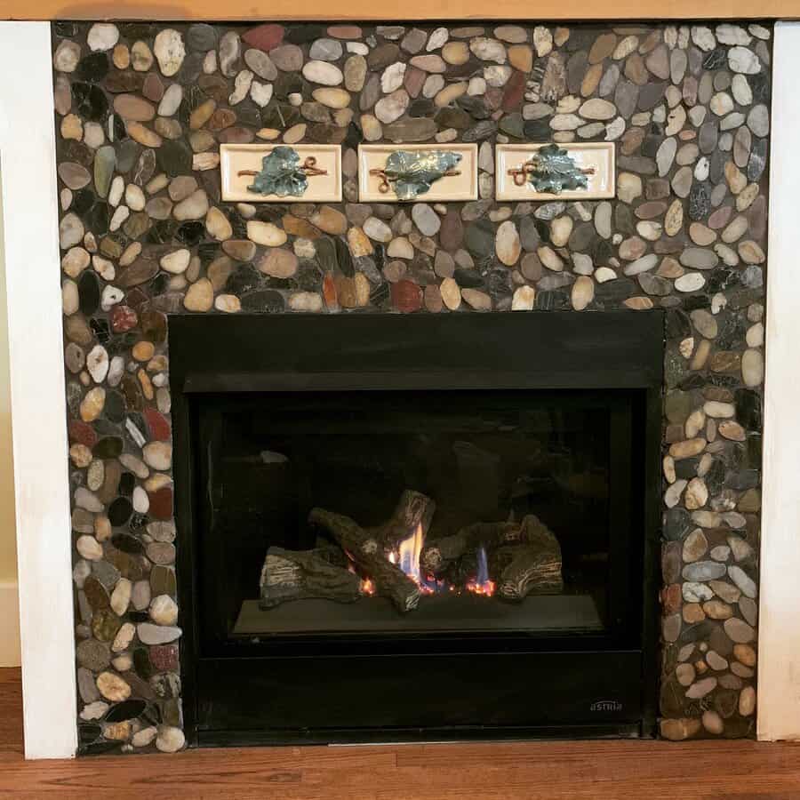 Mosaic Fireplace Tile Ideas Shattered Images