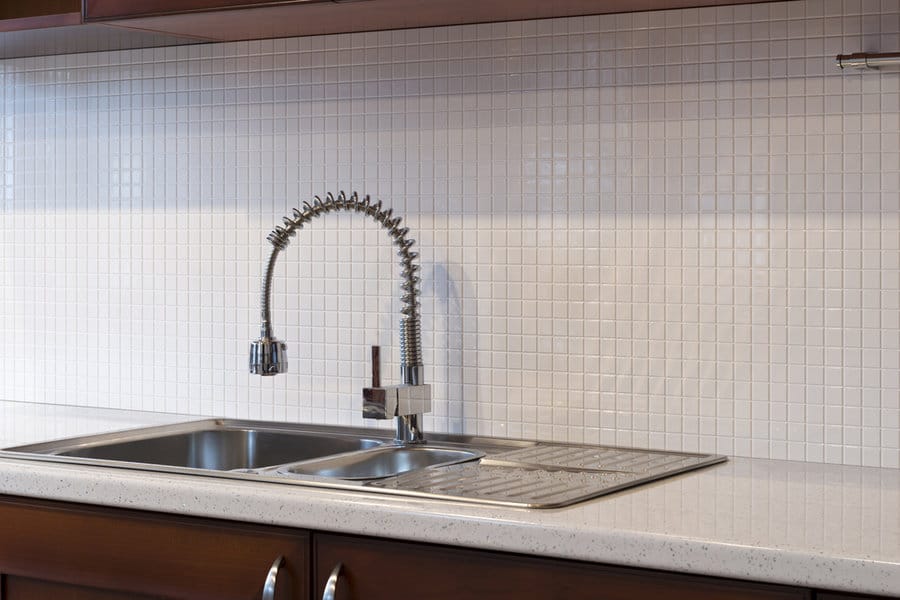 Mosaic White Kitchen Backsplash Ideas