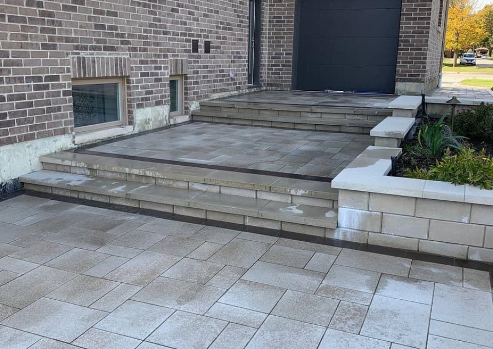 Multi Level Stone Patio Ideas Artechlandscaping