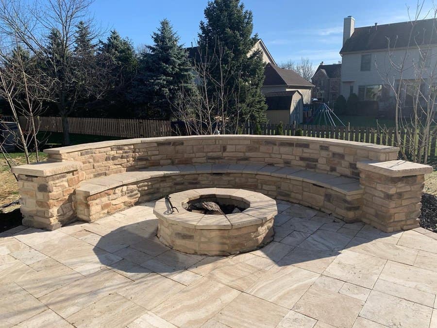 Multi Level Stone Patio Ideas Moorebrotherslandscaping