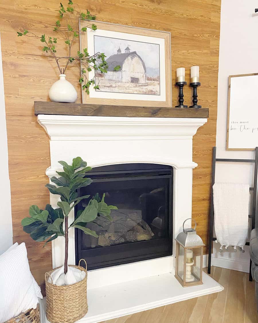 Neutral Fireplace Decor Ideas Karenpearl