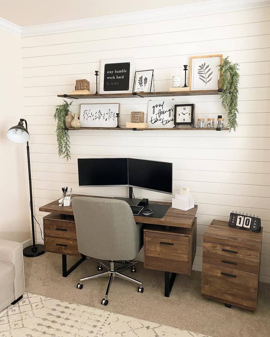 Office Shiplap Wall Ideas Visionswithvic