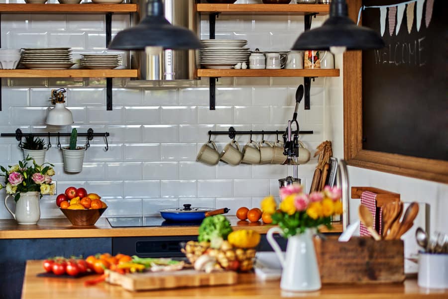 Open Shelving Rustic Kitchen Ideas