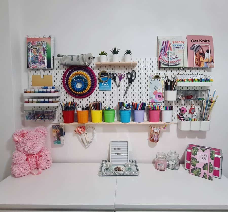 Peg Board Craft Storage Ideas Shopaholics Delight