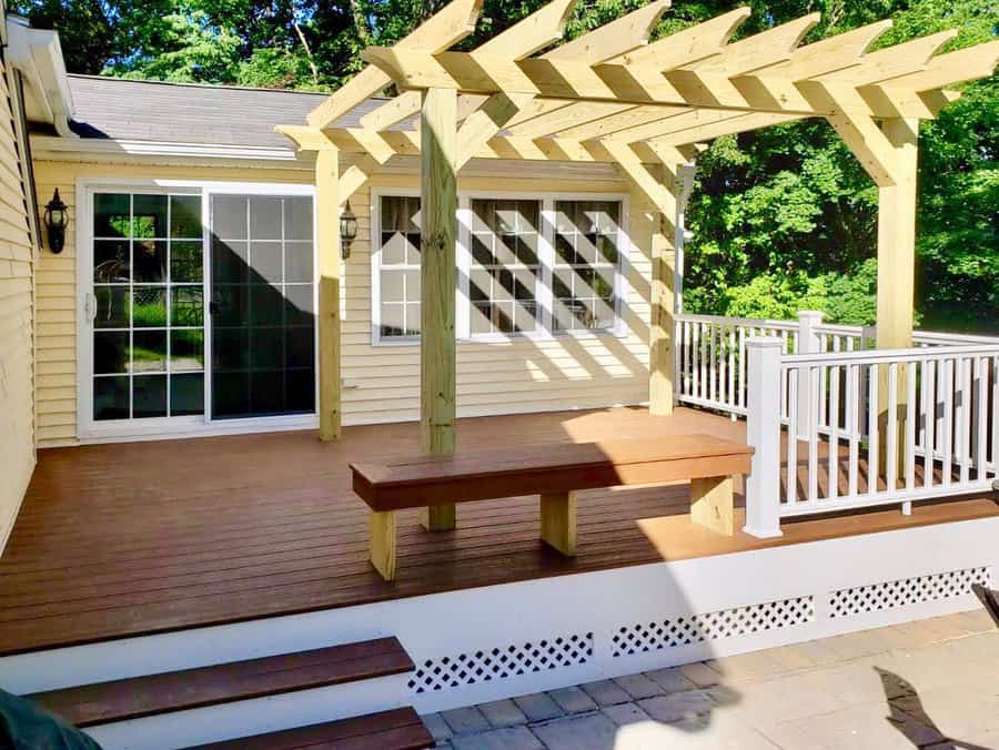 Pergola Deck Bench Ideas Rfrenovationsinc