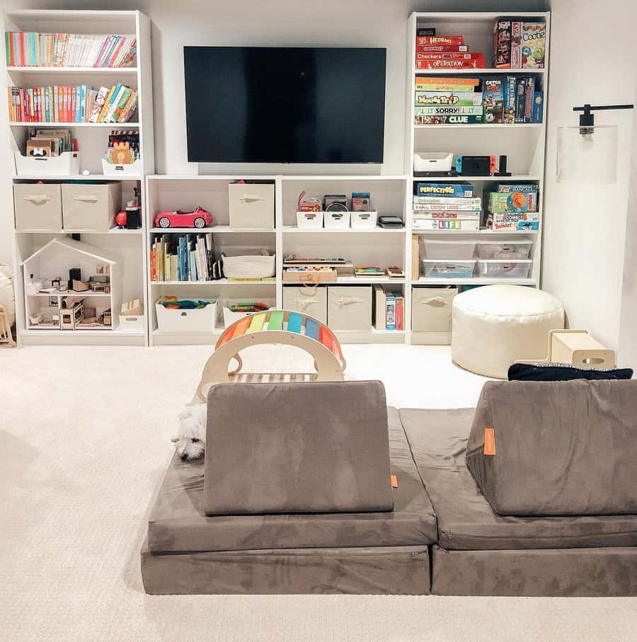 Playroom Basement Storage Ideas Threegalsandtwoguys