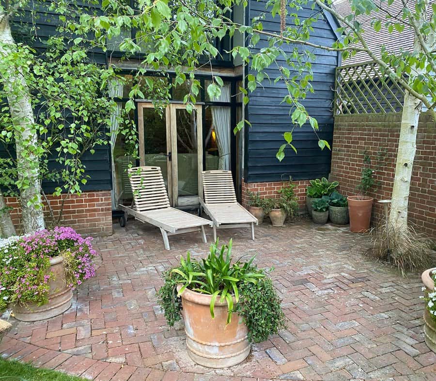 Red Brick Patio Ideas Bridgets Suffolk Garden