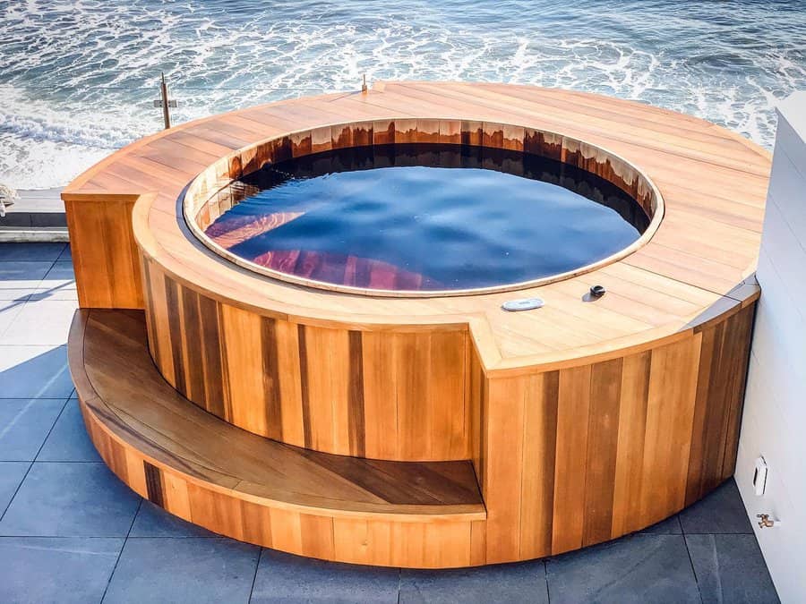 Redwood Hot Tub Deck Ideas Gordon And Grant Sb