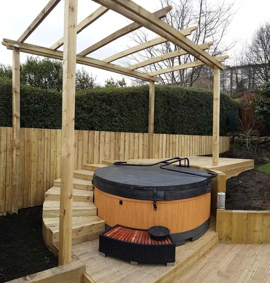 Round Hot Tub Deck Ideas Hopton Landscaping