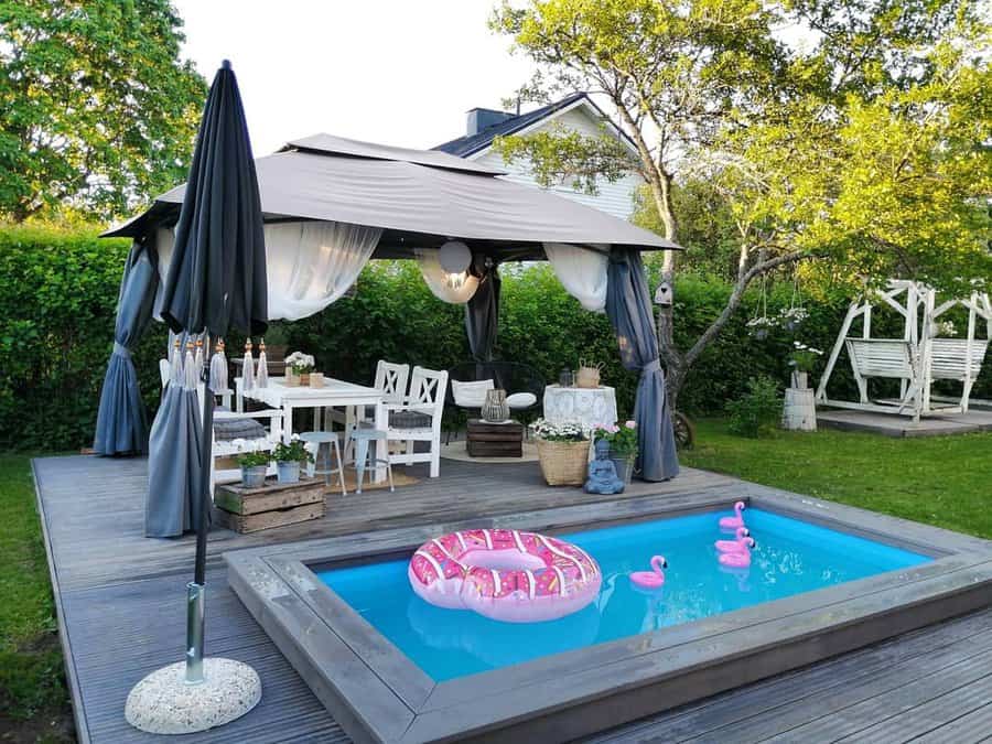 Rustic Backyard Pool Ideas Vanhaa Valkoista