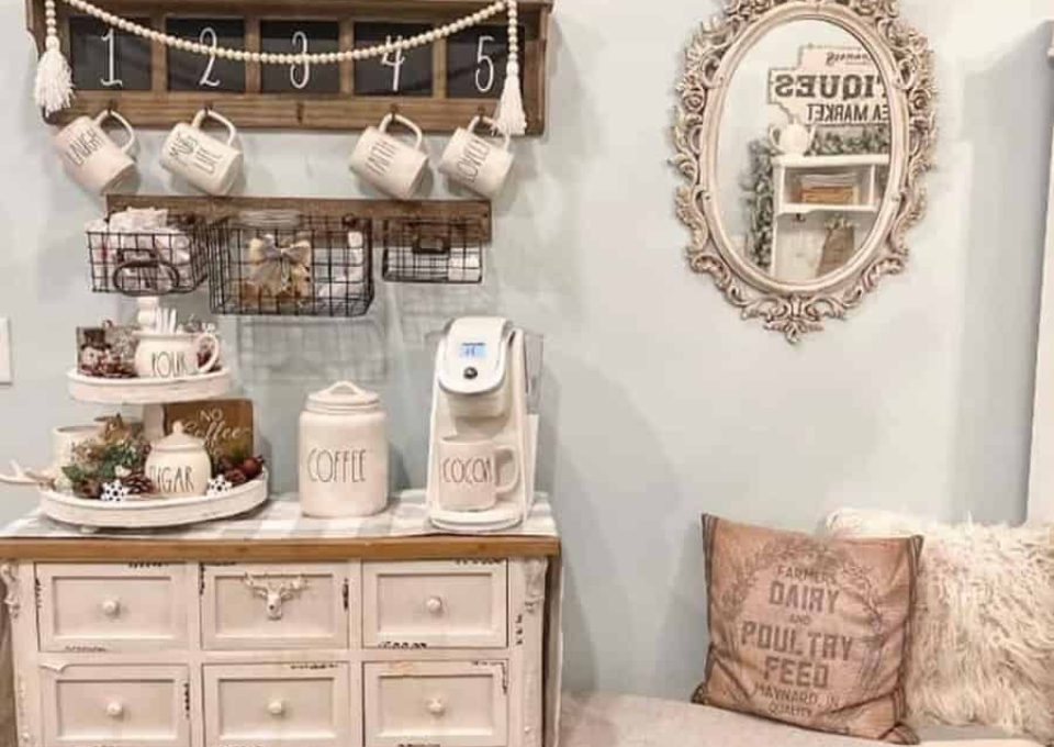 Rustic Coffee Bar Ideas Cottageonwynn