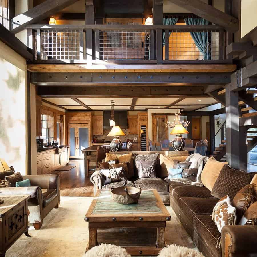 Rustic Open Floor Plan Ideas Rustic Home Interiors