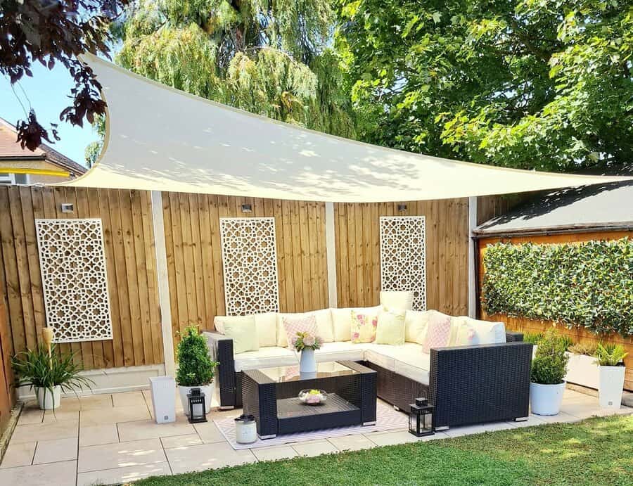 Shade Sail Inexpensive Patio Shade Ideas Our Housebubble