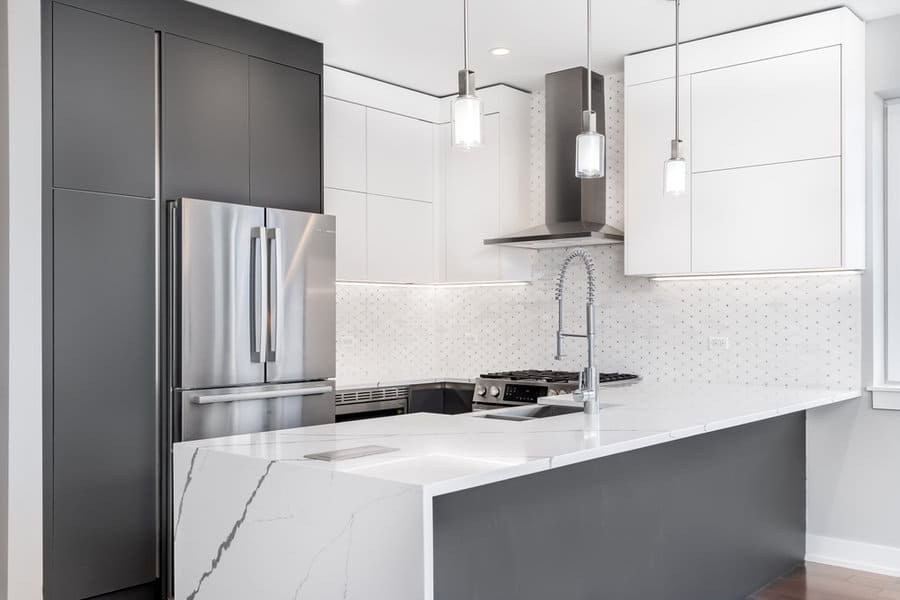 Shapes White Kitchen Backsplash Ideas