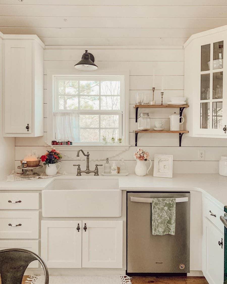 Shiplap Wall Farmhouse Kitchen Ideas Juliekelley