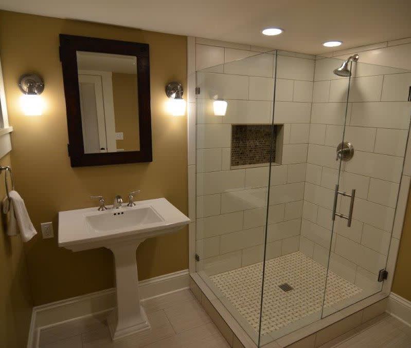 Shower Basement Bathroom Ideas Roloff Construction