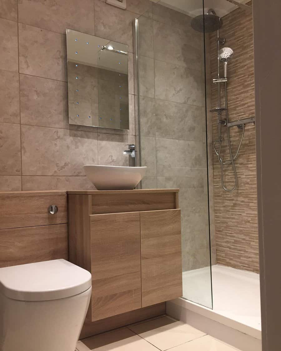 Shower Beige Bathroom Ideas A Vision At Crossfield