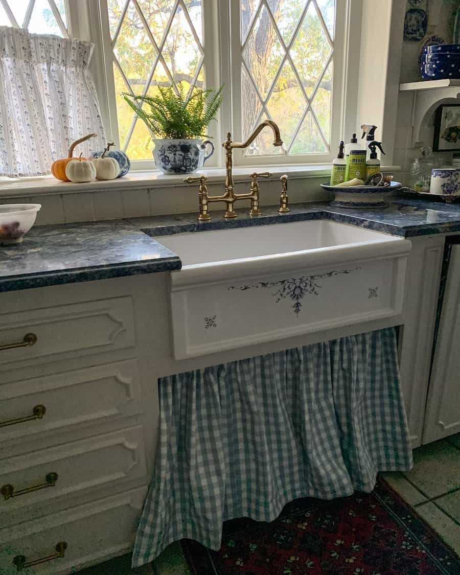 Sink Kitchen Curtain Ideas Lemon Tree Home By Julie