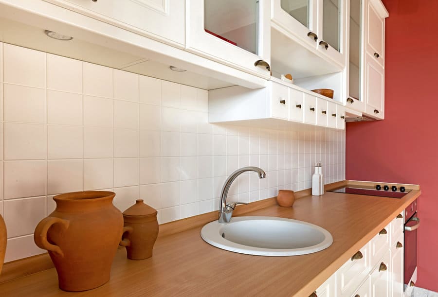 Square White Kitchen Backsplash Ideas