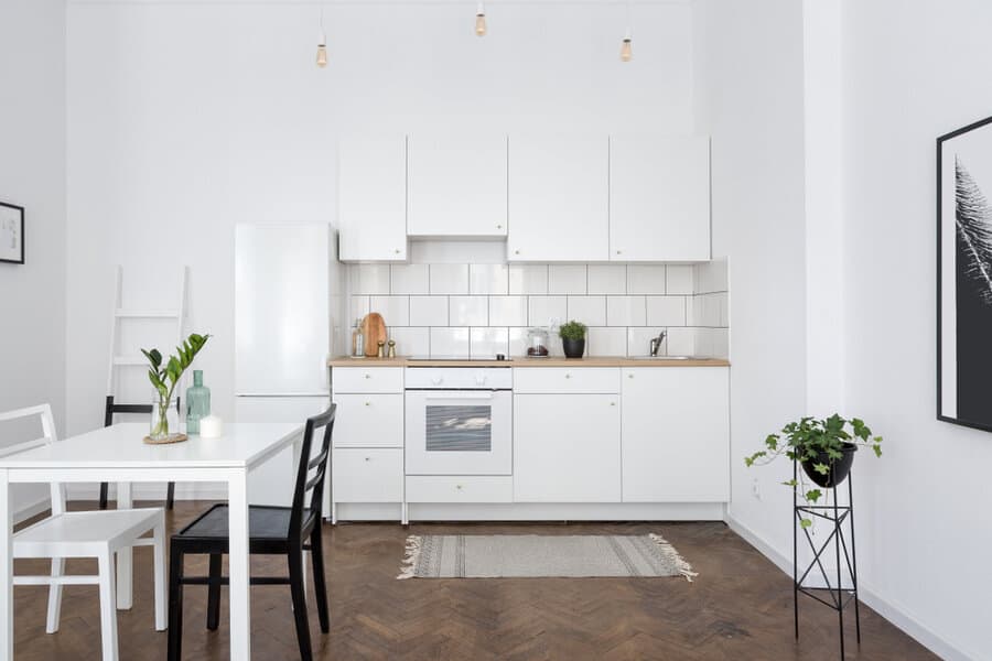 Square White Kitchen Backsplash Ideas