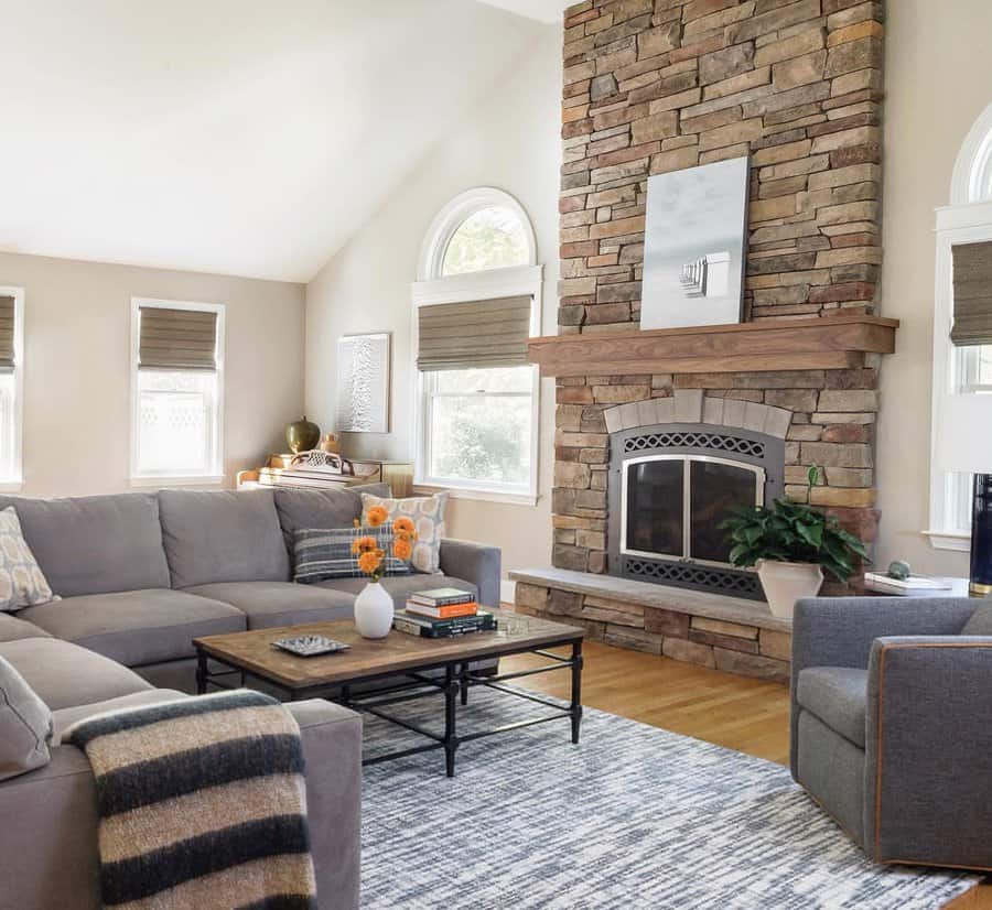 Stone Fireplace Wall Ideas Vivianrobinsdesign