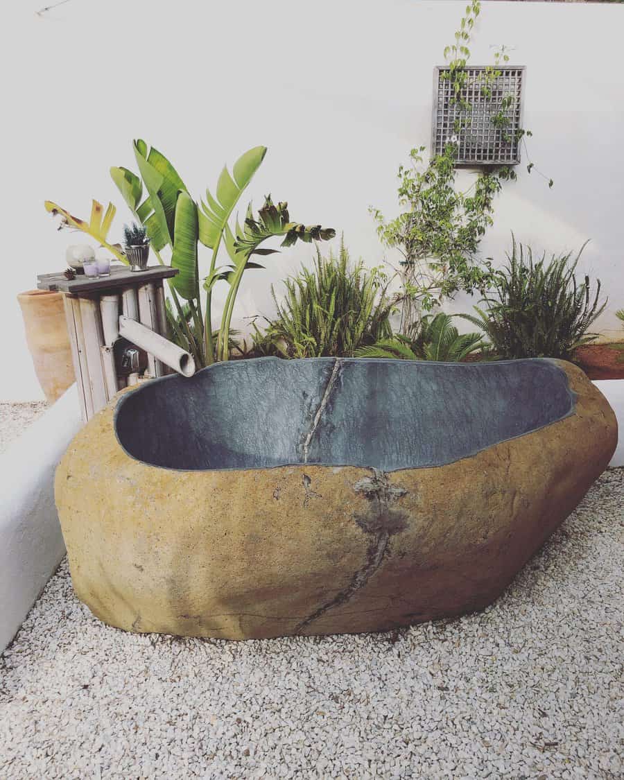 Stone Outdoor Bathroom Ideas Luggage N Lattes